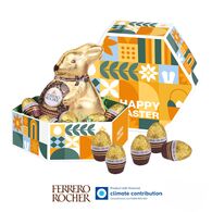 Personalised hexagonal box containing Ferrero Rocher Chocolates 