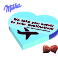 Promotional Valentines Milka Heart Chocolate Box